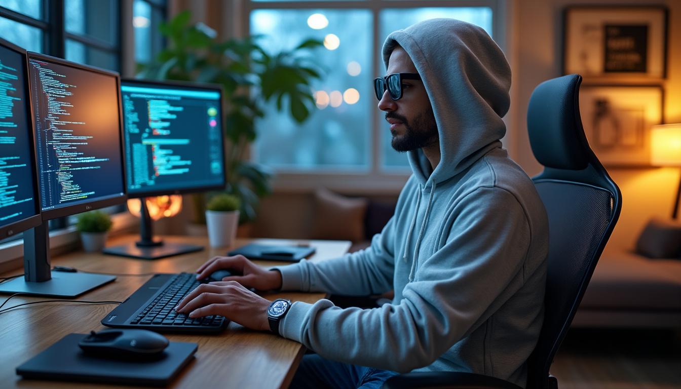 découvrez comment j'ai créé deux applications uniquement avec ma voix et une souris, explorant des environnements de développement innovants pour une expérience immersive et accessible.