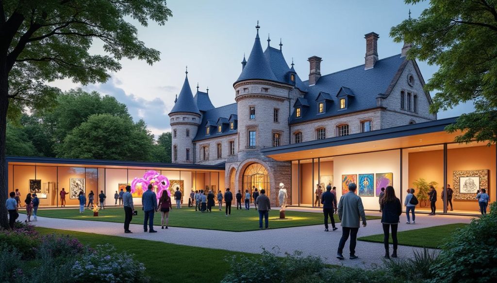 découvrez la transformation du château de la motte à louchy-montfand en un centre culturel dynamique, mettant en lumière une exposition captivante de l'artiste en résidence.