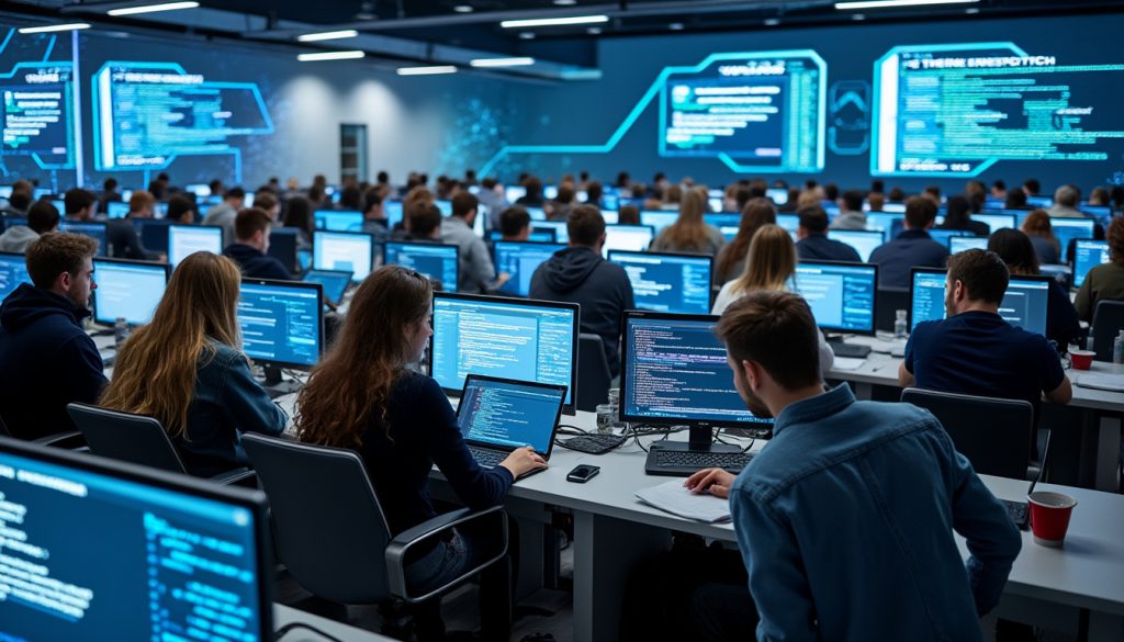 à l'université de reims, une centaine de passionnés s'affrontent pour déjouer les attaques des hackers lors d'un défi captivant de cybersécurité.